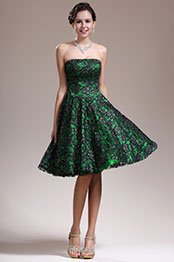 Wundervoll Trägerlos Oberspitze Cocktail Kleid