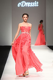 2013 S/S Fashion Show Strapless Evening Dress Prom Gown