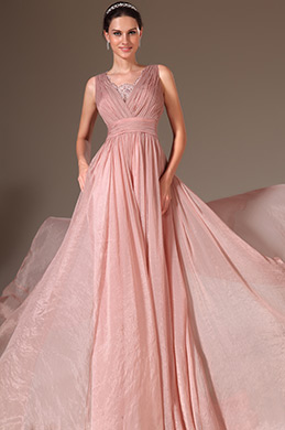 2014 Nouveauté V-Décolleté Dentelle/Broderie Robe de Soirée