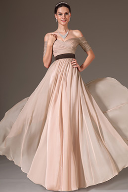 2014 Novedad Off-Tirante Escote de Cariño Vestido de Fiesta Largo