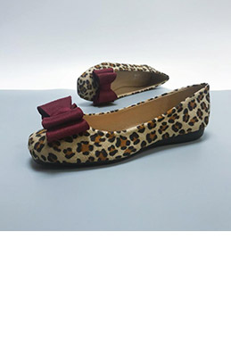Bowknot Suede Toe Closed Pointed Flat Shoes