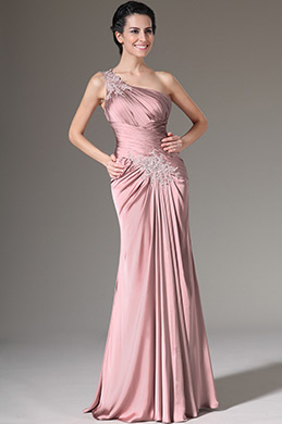 Pink Crepe Satin Bolero 2 Pieces Formal Gown Pink Crepe Satin Bolero 2 Pieces Formal Gown