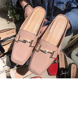 Classic Leather Toe Closed Pointed Flat Slipper Shoes