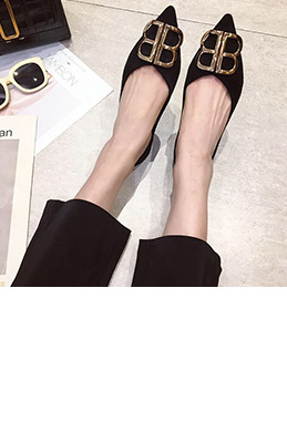Fashion Suede Toe Closed Pointed Flat Shoes