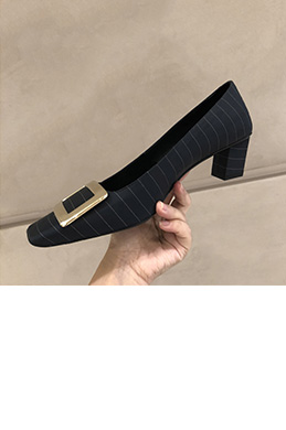 Women's Sexy Block Heels Closed Toe Pumps Shoes
