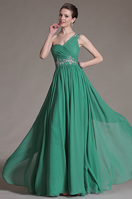 2014 Neu Grün Ein Schulter Schön Abendkleid 2014 Neu Grün Ein Schulter Schön Abendkleid