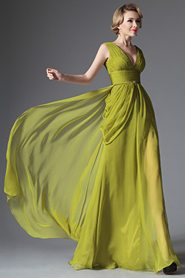 2014 Neu Militär Grün V-Ausschnitt Abendkleid Prom Formal Gown 2014 Neu Militär Grün V-Ausschnitt Abendkleid Prom Formal Gown