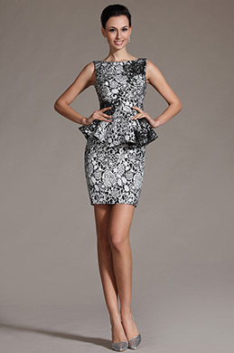 2014 Neu Elegant Ärmllos  Gedruckt Cocktail Kleid Tageskleid