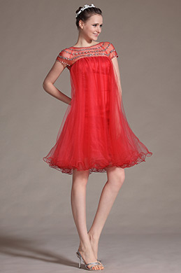 2014 Novedad Superior escarpado rojo Vestido de Cóctel 2014 Novedad Superior escarpado rojo Vestido de Cóctel