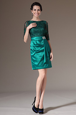 Green Sleeves Mother of the Bride Dress