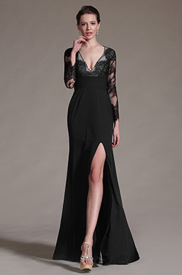 Black Sexy V-neck Mother of the Bride Dress Black Sexy V-neck Mother of the Bride Dress