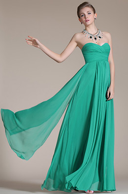 2014 Nouveauté Sans Bretelle Plissée Robe de Soirée/Bal Verte 2014 Nouveauté Sans Bretelle Plissée Robe de Soirée/Bal Verte