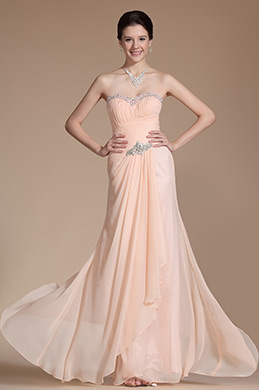 2014 Nouveauté Chic Perles Bustier Robe de Soirée/Bal