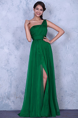 Elegante Vestido de Noche Largo Solo Hombro Deliciosas Cuentas Elegante Vestido de Noche Largo Solo Hombro Deliciosas Cuentas