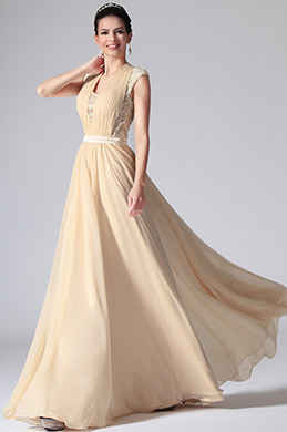 2014 Nouveauté Sans Manches Longue Robe de Soirée/Bal