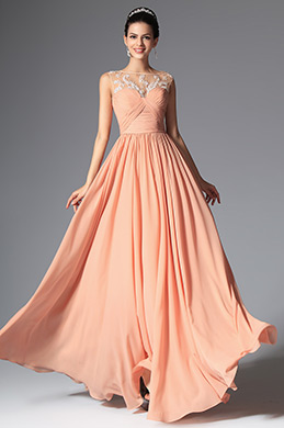 Sleeveless Hand-Made Beadings Evening Dress Sleeveless Hand-Made Beadings Evening Dress