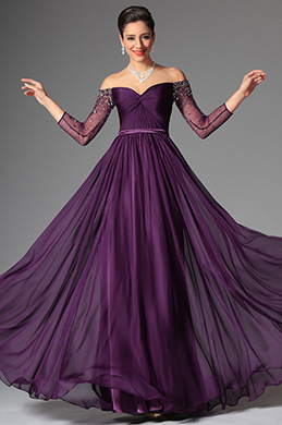 Purple Stylish Off Shoulder Evening Dress Prom Dress Purple Stylish Off Shoulder Evening Dress Prom Dress