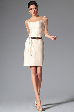 Simple Sleeves Cocktail Dress Day Dress