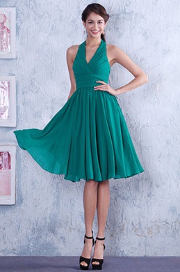Halter Ausschnitt Sexy öffnen Rücken Party Kleid Cocktail Kleid