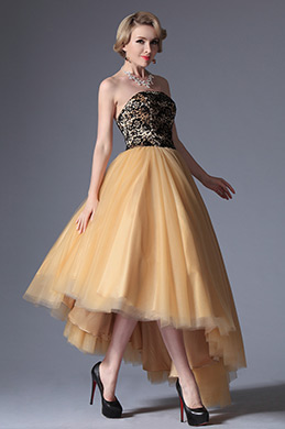 2014 Nouveauté Classic  Dentelle Bustier Robe Asymétrique de Soirée/ Gala/ Bal