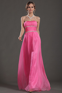 Rosado Vesido de Fiesta Largo sin Tiante Simple y Elegante Rosado Vesido de Fiesta Largo sin Tiante Simple y Elegante