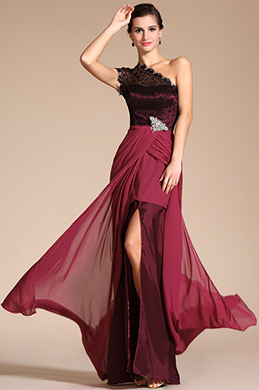 2014 Nouveauté Charmante Une Bretelle Dentelle Robe de Soirée 2014 Nouveauté Charmante Une Bretelle Dentelle Robe de Soirée