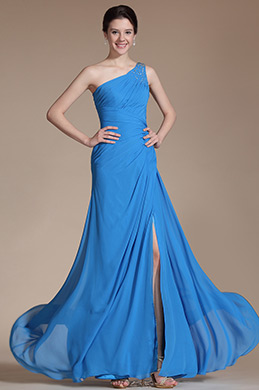 Graceful One shoulder Bridesmaid Dress Evening Dress