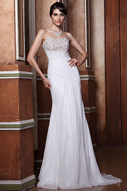 Vestido de Novia Traje para Boda Sin Tirante Encaje Rebordeado Vestido de Novia Traje para Boda Sin Tirante Encaje Rebordeado