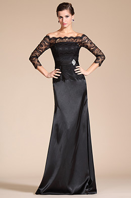 Black Lace Off Shoulder Mother of the Bride Dress Black Lace Off Shoulder Mother of the Bride Dress