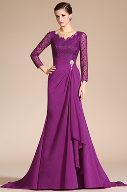 2014 Nouveauté Sexy V-Décolleté Dentelle Manches Robe Mère de MariéeC26140312) 2014 Nouveauté Sexy V-Décolleté Dentelle Manches Robe Mère de MariéeC26140312)