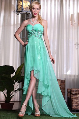 Glänzende Perlen Süß Herz Ausschnitt high-low Rock Ballkleid Abendkleid Glänzende Perlen Süß Herz Ausschnitt high-low Rock Ballkleid Abendkleid