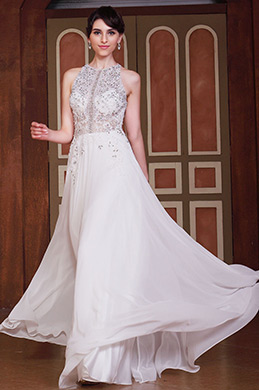 Vestido de Novia de A-Line Halter Piedritas Decoradas Sexual Espalda Abierta Vestido de Novia de A-Line Halter Piedritas Decoradas Sexual Espalda Abierta