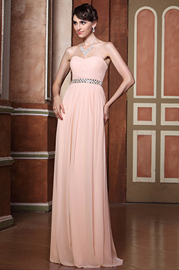 Robe de soirée/demoiselle d'honenur rose plissée sans bretelle Robe de soirée/demoiselle d'honenur rose plissée sans bretelle