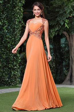 A-line Verschönerte Oben Sexy Tüll Rücken Abendkleid Ballkleid