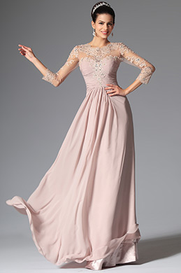 Hüpsche Spitze Lang Ärmeln Abendkleid Formal Gown