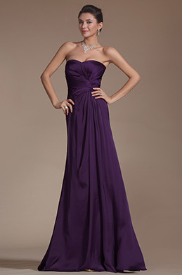 Einfach Lila Süß Herz Abendkleid