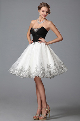 Strapless V Cut Cocktail Dress Homecoming Dress