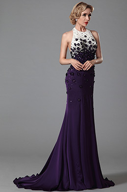 Vestido Largo Corte Sirena Halter Cuello Encaje Bordado Vestido Largo Corte Sirena Halter Cuello Encaje Bordado