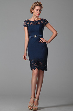 Sexy Spitze Kurze Ärmel Brautmutter Kleid