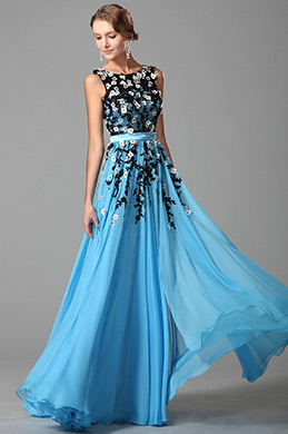 Fabulous Sleeveless Slit Evening Gown With Lace Applique