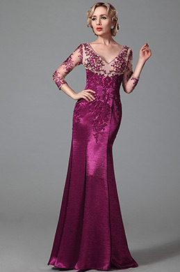 Robe de soirée longue sirène avec broderie délicate Robe de soirée longue sirène avec broderie délicate