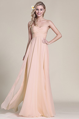 Elegant Strapless Sweetheart Rosy Brown Bridesmaid Dress Formal Dress Elegant Strapless Sweetheart Rosy Brown Bridesmaid Dress Formal Dress