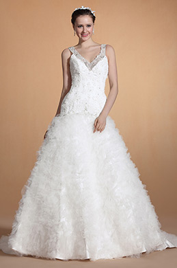 Sexy V Ausschnitt Strapswulstige Spitze Mermaid Brautkleid Sexy V Ausschnitt Strapswulstige Spitze Mermaid Brautkleid