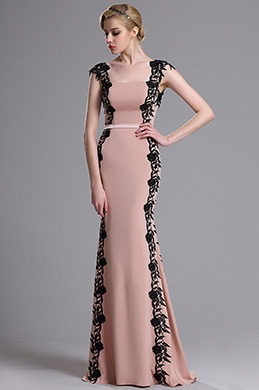 Rosy Brown Lace Applique Prom Evening Dress Rosy Brown Lace Applique Prom Evening Dress