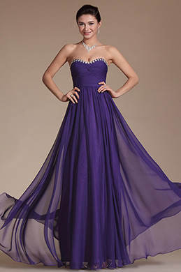 2014 New Chic Purple Sweetheart Bridesmaid Dress