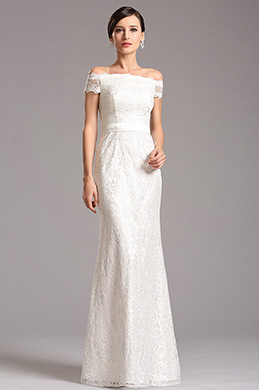 Elegant Schulterfrei Overlace Brautjungfernkleid