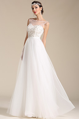 Sleeveless Sweetheart Wedding Dress Reception Dress