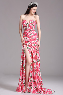 Robe Longue Été Sans Bretelle Imprimée