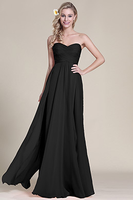 Elegant Strapless Sweetheart Black Evening Dress Elegant Strapless Sweetheart Black Evening Dress