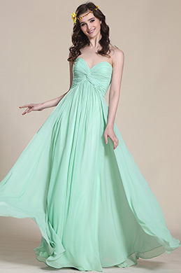 Hell Grün Süßaussschnitt Brautjungfernkleid Formal Kleid